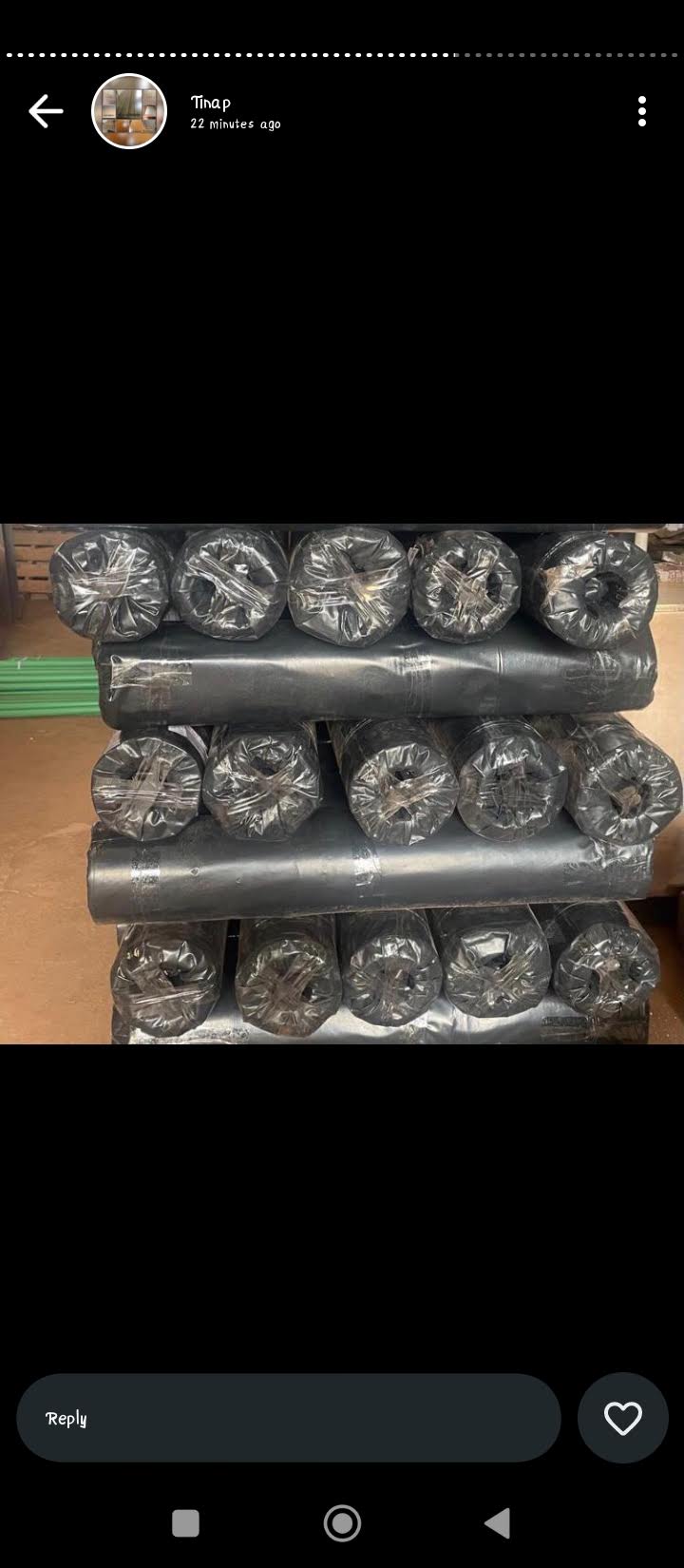 Black polyethylene roll